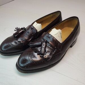 Johnston & Murphy Brown Leather Tassel Wingtip Loafers